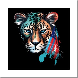 Patriotic Cheetah Posters and Art